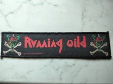 RUNNING WILD PATCH ORIGINAL 1991 Vintage Stripe Aufnäher 19x5cm Helloween Metal 