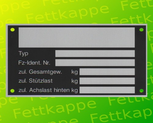 Blanko typenschild - blanko,