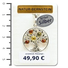 Bernstein Anhänger Lebensbaum
