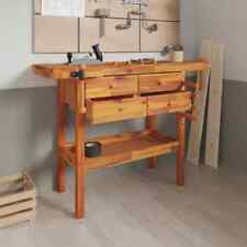 Werkbank mit Schubladen Schraubstöcken Arbeitstisch Werktisch Basteltisch vidaXL