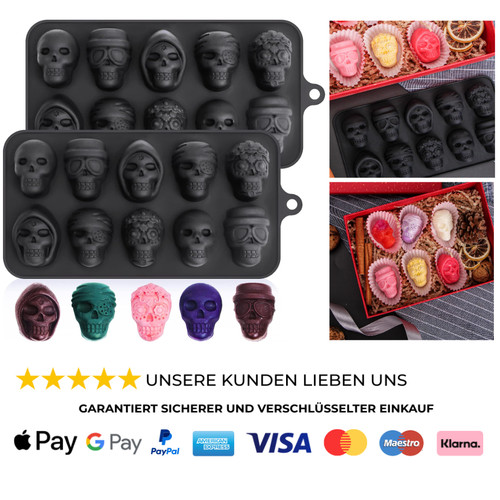 Silikonform totenkopf schädel - silikonform,