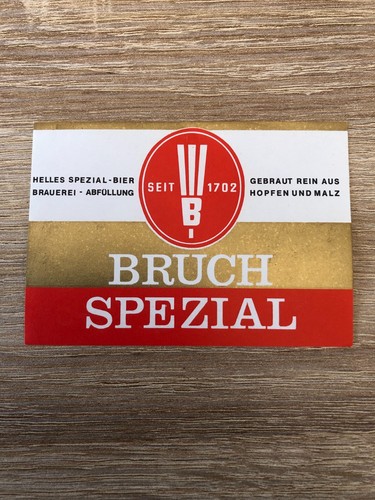 Bieretikett brauerei bruch - brauerei,