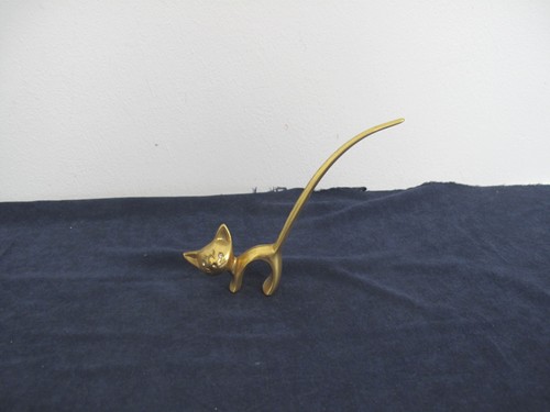 Katze ringhalter messing - katze, figur