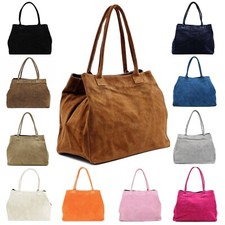 ITALY WILDLEDER HANDTASCHE BEUTEL TASCHE SCHULTERTASCHE SHOPPER ECHT LEDER  NEU