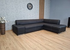 Rindsleder Eckcouch Echtleder Ecksofa Echt Leder Couch London mit Bettfunktion