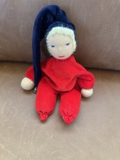 Stoffpuppe nach Art der Waldorfpuppe Hampelchen Handarbeit Babypuppe unbespielt
