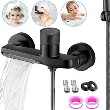 Wasserfall Badewannenarmatur Thermostat Duscharmatur 2 Auslässen Wannenarmatur