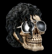 Totenkopf Figur mit Brille -