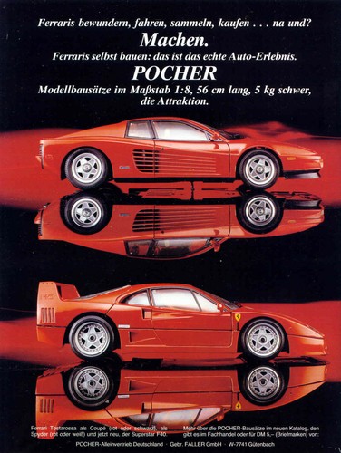 Pocher werbeseite ferrari f - pocher, werbeseite...ferrari
