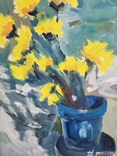 Ölbild Gelbe Blumen Gemälde