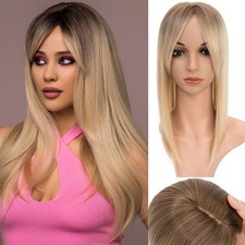 Mit Pony Dick Clip In Haarteil Topper Hair Lace Wie Echthaar Haarverlängerung