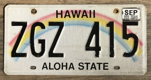 Hawaii original nummernschild - hawaii,