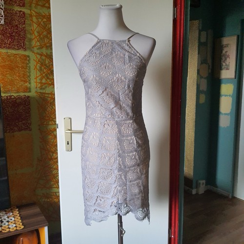 Silbernes partykleid spitze - partykleid,