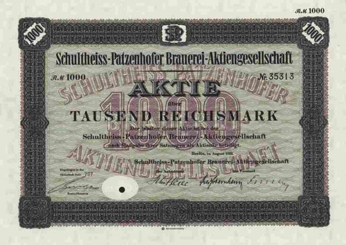 Schultheiss patzenhofer - schultheiss,