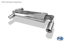  Duplex Sportauspuff Toyota MR2 W2 Bj.89-99 1x90mm rund mit Abs.