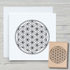 Stempel Blume des Lebens - Motivstempel Holzstempel Scrapbooking Ornament DIY