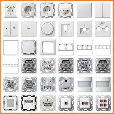 GIRA System 55 E2 Reinweiß seidenmatt USB Steckdose Rahmen Schalter Wippe Taster