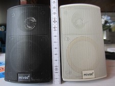 Mivoc Mini Lautsprecherset mit aufhangfuss ein weiss en schwartz