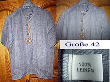 traditionelle Trachtenbluse Größe 42  Material: 100 % Leinen