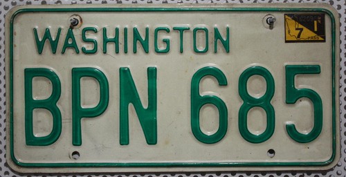 Washington nummernschild 1971 - washington,