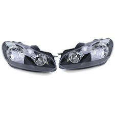 Scheinwerfer Schwarz mit LWR Motor Rechts + Links für VW Golf 6 VI 1K 08-14