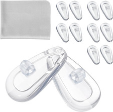 6 Paar Silikon Nasenpads für Brillen Reparatur Set - Antirutsch Nasenpads