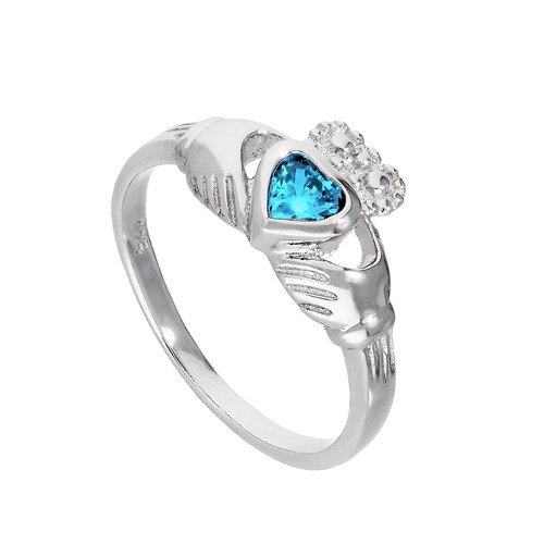 Sterling silber aquamarin - silber, cz