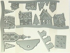 Stampin Up Stanzformen WINTERSTÄDTCHEN, vielseitige Rarität, original SU