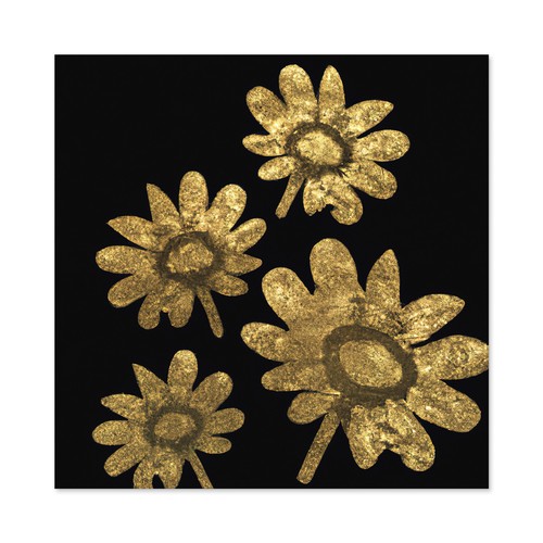 Stilisierte goldene blumen auf - stilisierte,