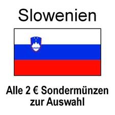 Slowenien - alle 2 Euro Sondermünzen Gedenkmünzen - alle Jahre - bankfrisch unc.