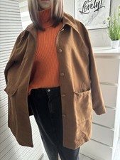 H&M Blazer Jacke Kurzmantel Angerautes Lederimitat Gr XL