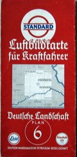 Esso  Standard Luftbildkarte für Kraftfahrer Plan 6 Deutsche Landschaft Franken