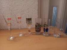 6 unterschiedliche Schnapsgläser Aquavit Wodka Zapfen Zünder Sammlung