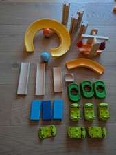 HABA Kullerbü Sim-Sala-Kling Holz Kugelbahn Klingeling Drehweichen