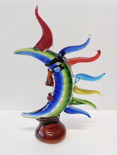 Glasfigur mond skulptur murano - mond,
