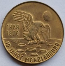 Medaille 10 Jahre Mondlandung 1969-1979, Apollo 11 1969