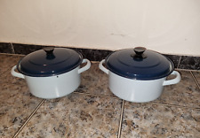 2x Emaille Kochtopf Deko