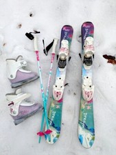 DYNAFIT SEVEN SUMMIT + DALBELLO Kinder Ski Set Skischuhe Stock Gr EU 26 27