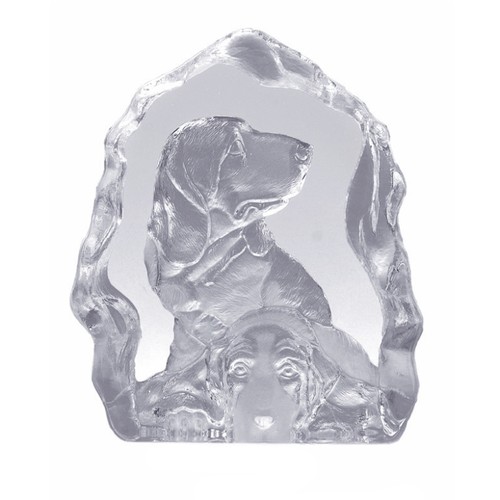 Glas kristall figur hund dog - figur,