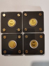 4 Goldmünzen " 30 Jahre Mauerfall " 1/500 oz 999er Feingold, Poliert Platte