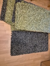 12 Langflorteppiche 50 x 100 cm ( je 6 x Anthrazit und Grün)