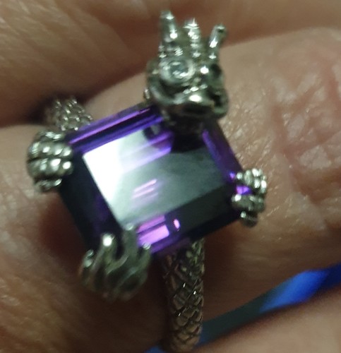 Ring amethyst drachen - amethyst, 925er