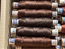 5 Rollen Nähgarn Gögginger Tiger wie MEZ Progress Baumwolle 50m 685 dunkelbraun