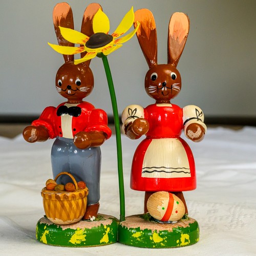 Osterhasen pärchen mit - mit, blume