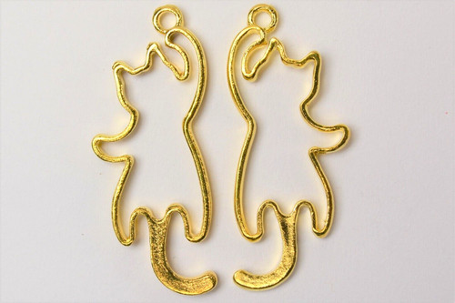 Anhänger katze gold resin - katze,