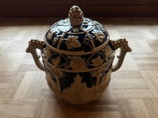 rumtopf mit deckel 5l, blau-beige, Durchmesser 24cm, Höhe 24cm