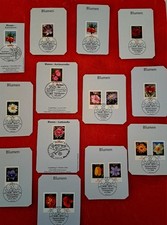 17 x FREIMARKEN"BLUMEN " ALLE ERSTTAGSTEMPEL ",a Papier! OR. FOTO! 