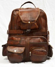 Handgefertigte Herren-Aktentasche Rucksack Reiseleder Kuriertasche braun
