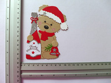 Kartenschmuck - Stanzteil - Scrapbooking - Aufleger - Teddy - Weihnachten