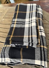 Ikea Biber Flanell Karo Schwarz Bettwäsche-Set 240 x 220, 2 Kissen 80x 80